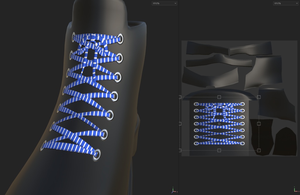 SubstancePainter用靴紐ジェネレーター「Nyanneco Shoelace Generator」