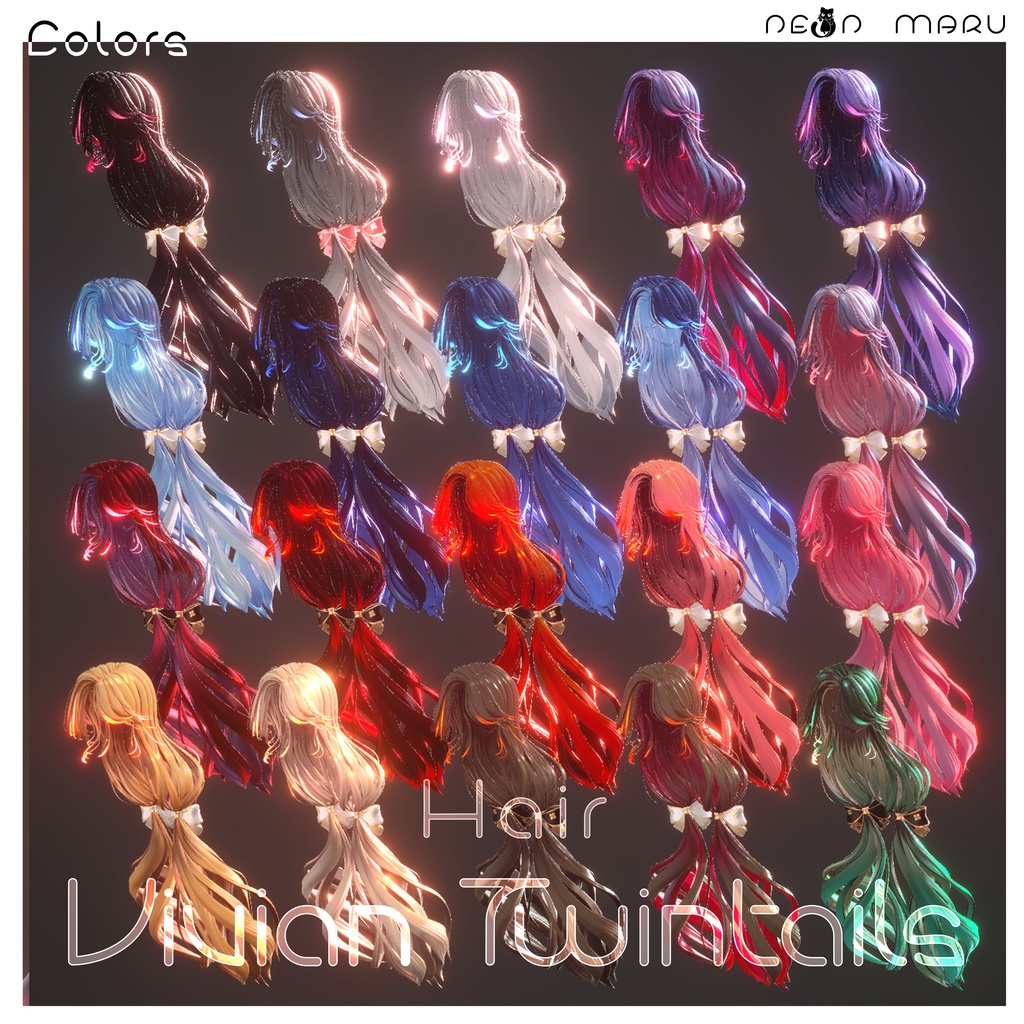 【Vivian Twin Tails】 Hair