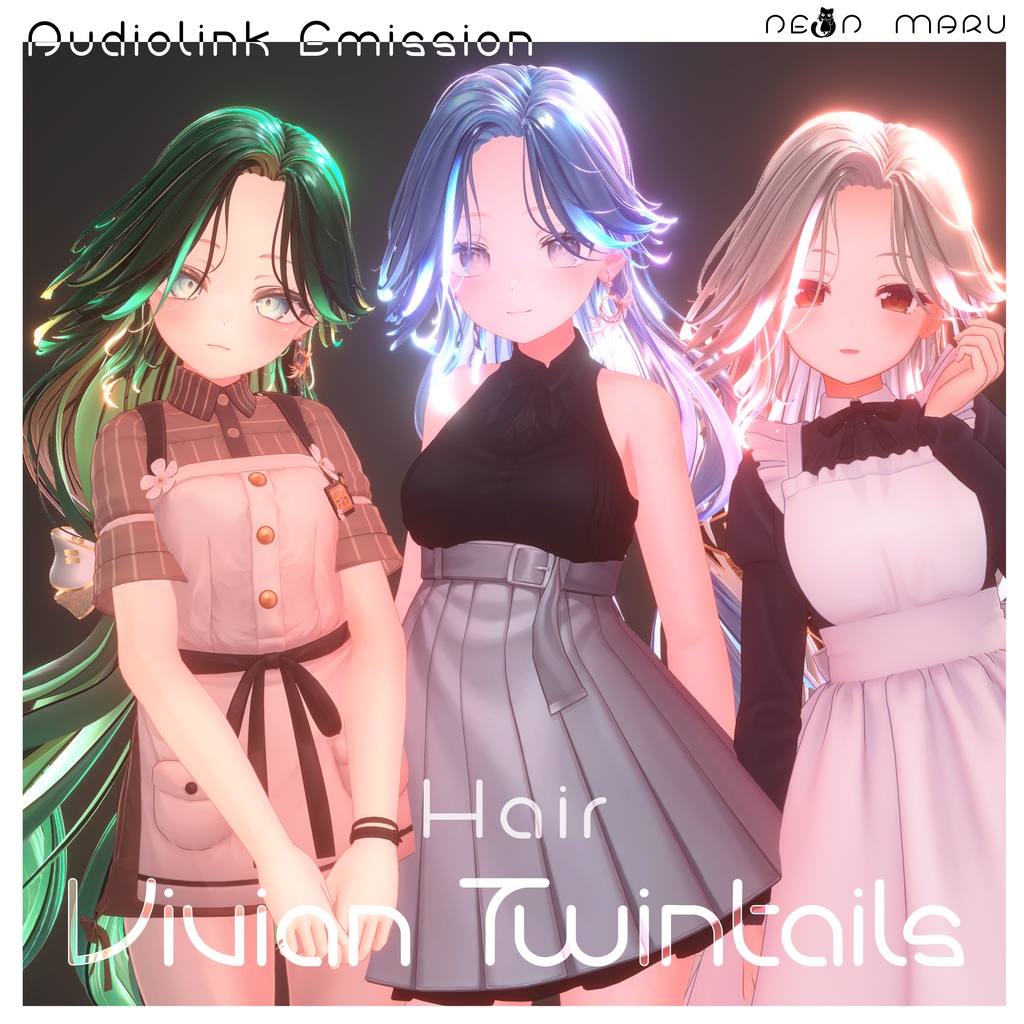 【Vivian Twin Tails】 Hair