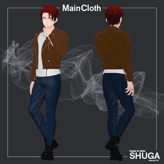 【オリジナル3Dモデル】朱牙 -Syuga- バイク移動ギミック付き