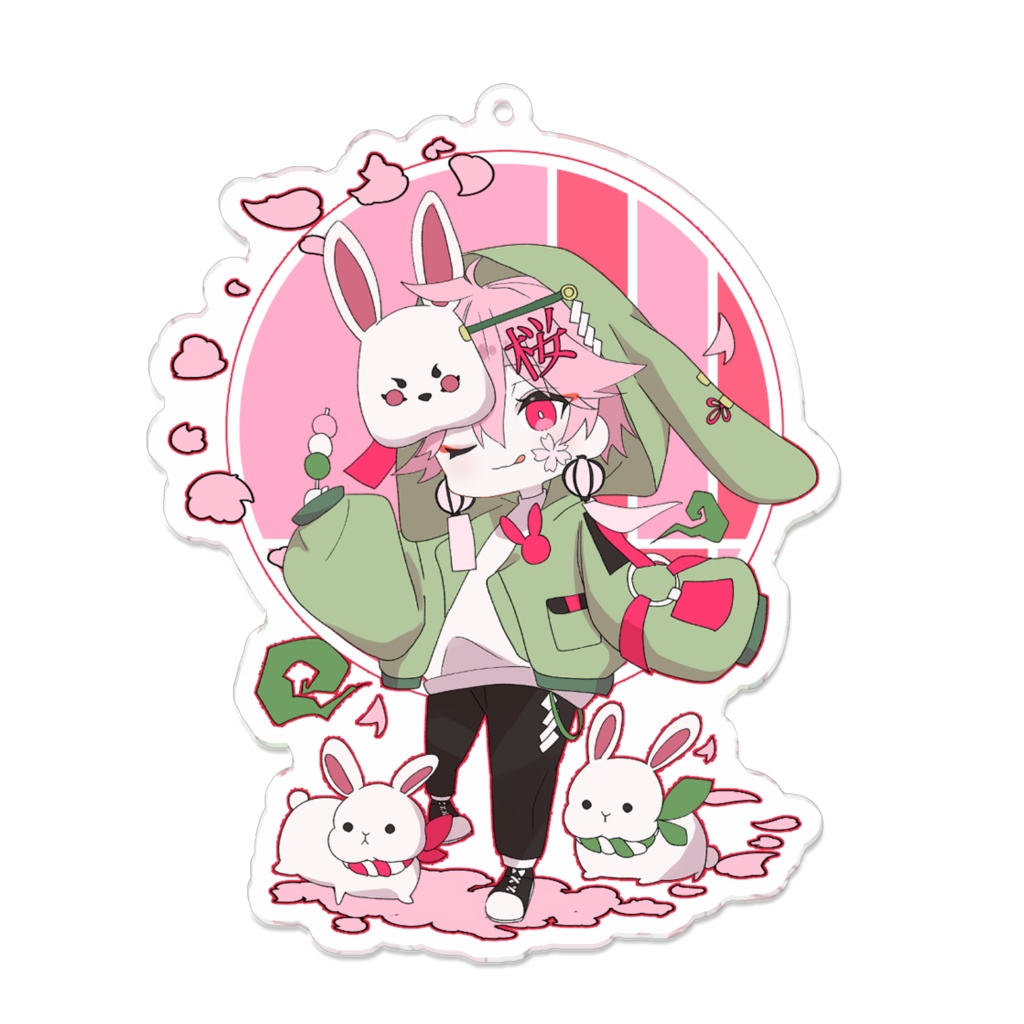 桜花アクリルキーホルダー