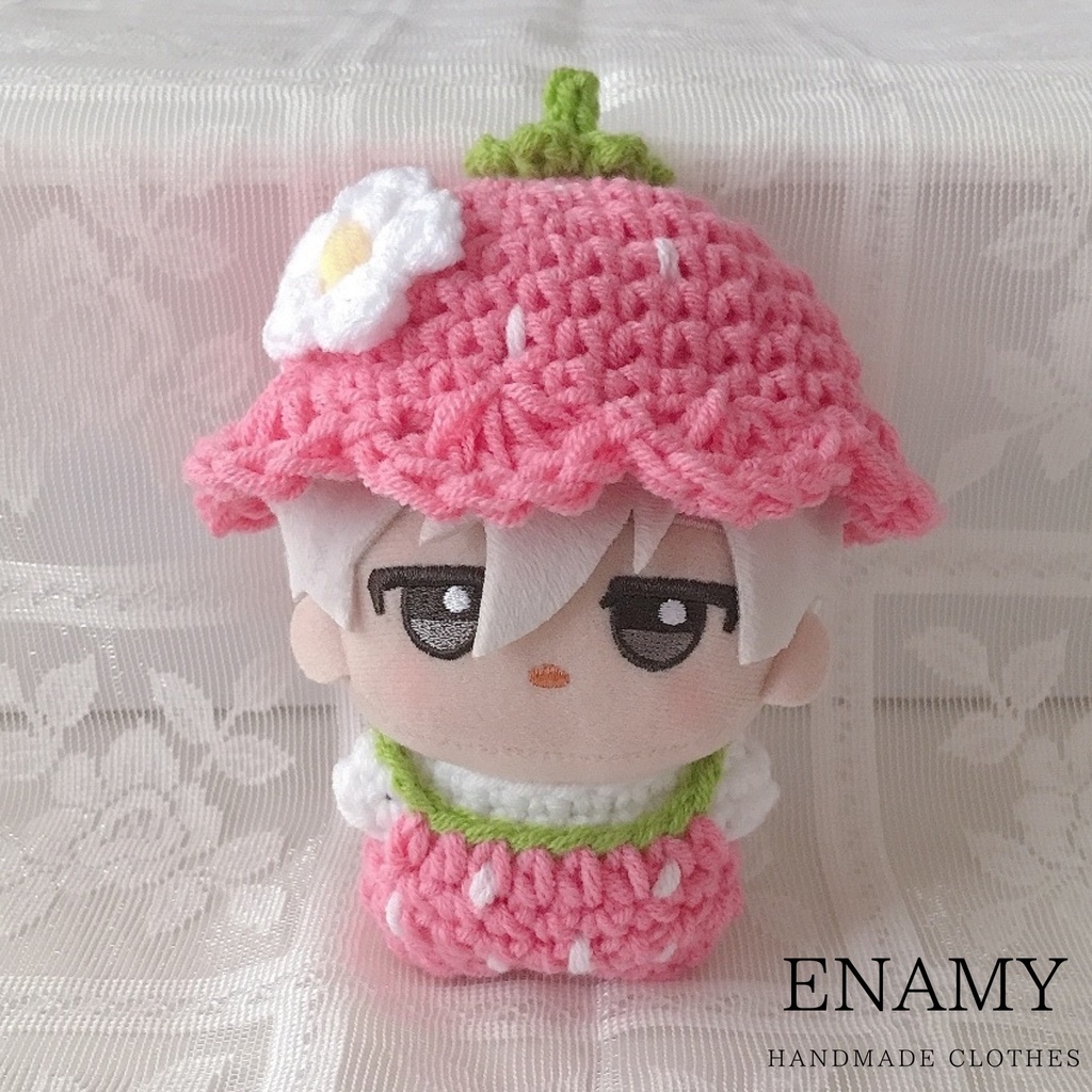 ちびぐるみ用 ぬい服 いちごコーデ