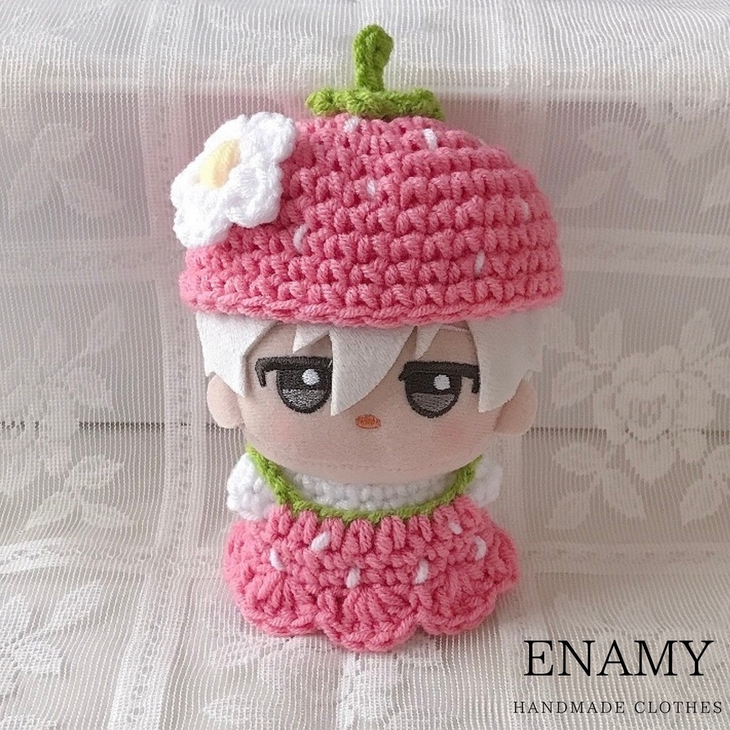 ちびぐるみ用 ぬい服 いちごコーデ