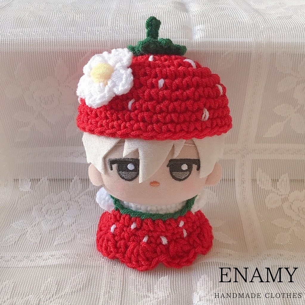 ちびぐるみ用 ぬい服 いちごコーデ