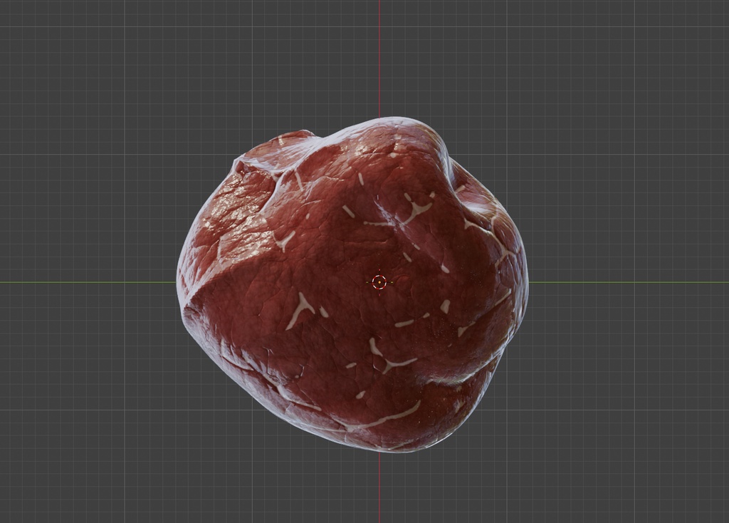 PBR対応 牛の心臓(肉・臓器)の3Dモデル
