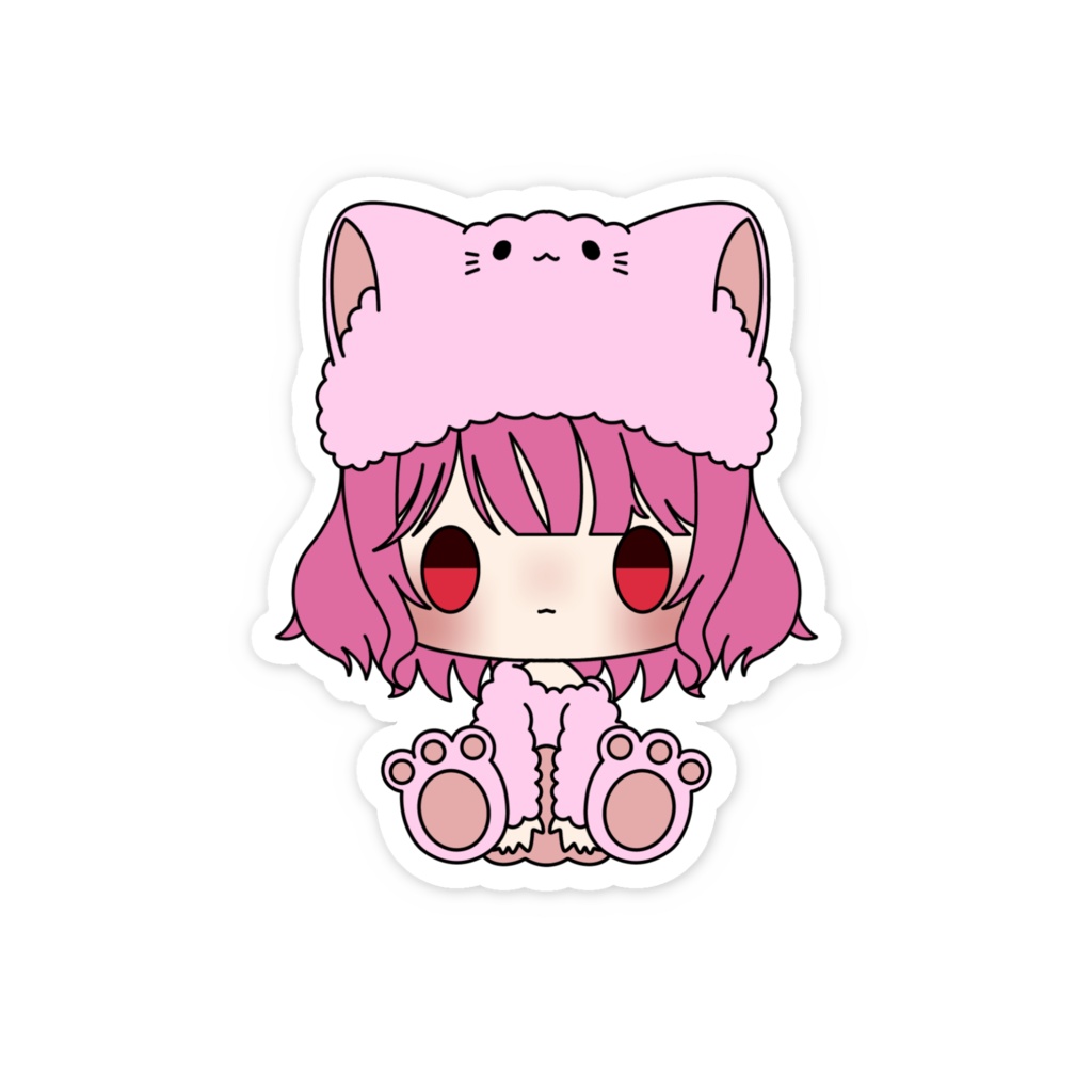 猫ちゃん諫歌ステッカー