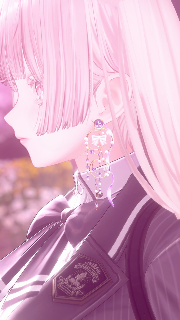 【VRChat】Luna Drop Earrings【アクセサリー】