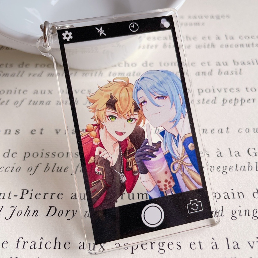 若トマ人 自撮り風アクリルキーホルダー