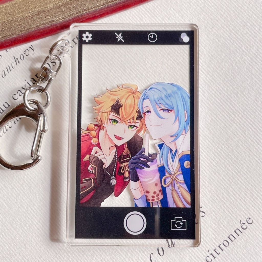 若トマ人 自撮り風アクリルキーホルダー