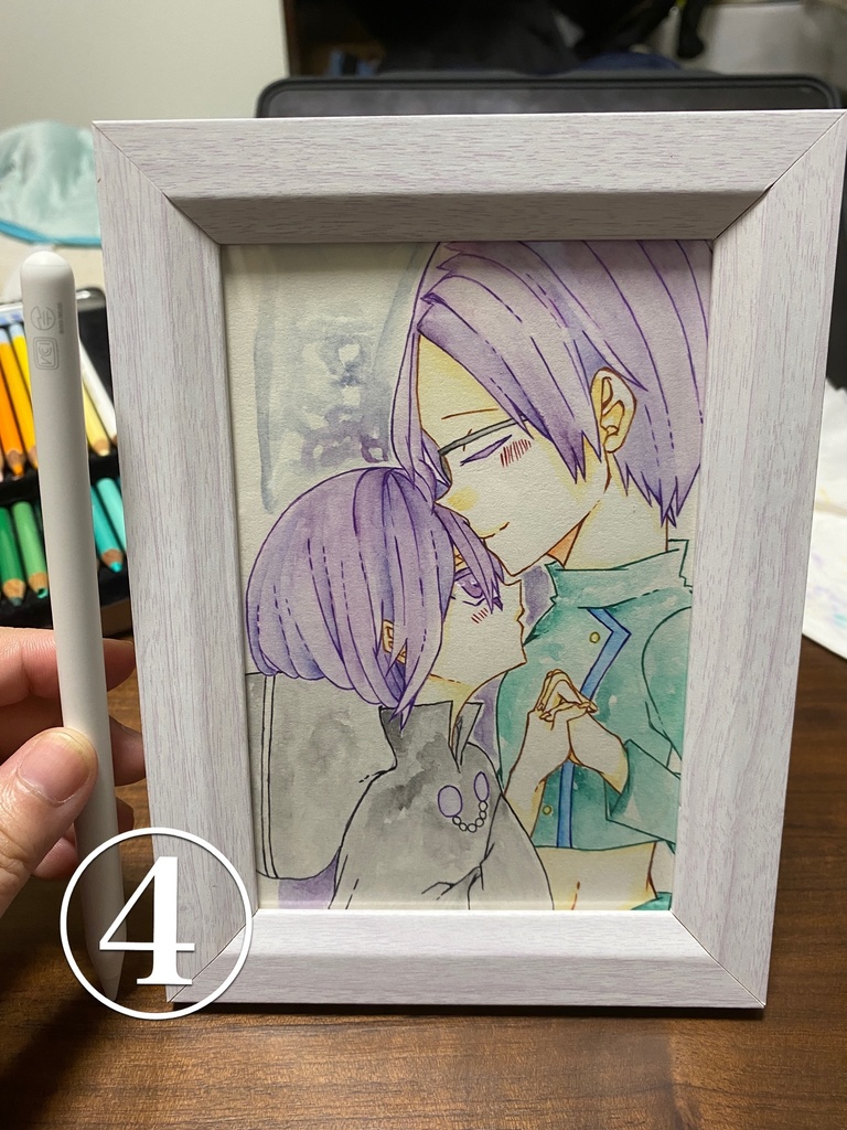 【額縁付き】マモ髑のアナログ原画 4種