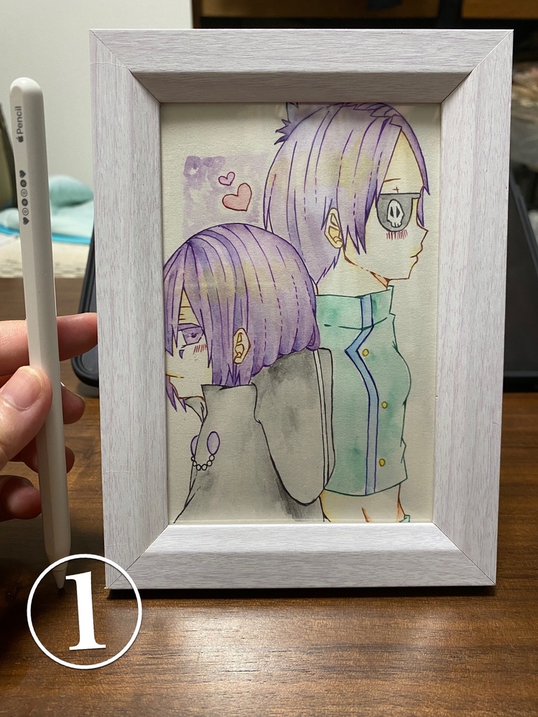 【額縁付き】マモ髑のアナログ原画 4種