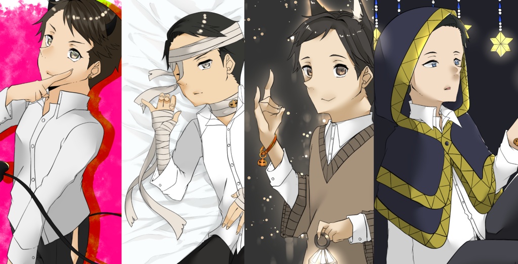 【JG/描き下ろし】ハロウィンポストカード