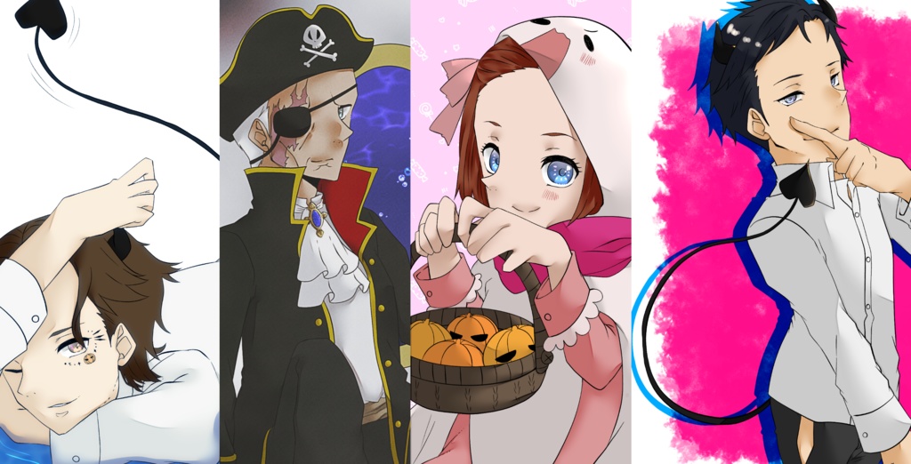 【JG/描き下ろし】ハロウィンポストカード