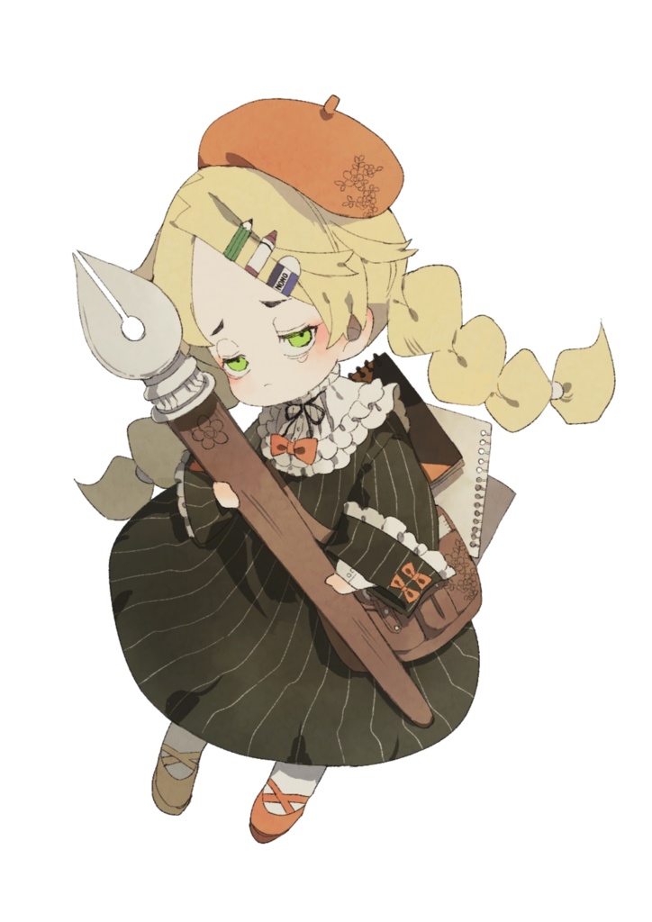女の子アクリルキーホルダー　絵描きの魔女