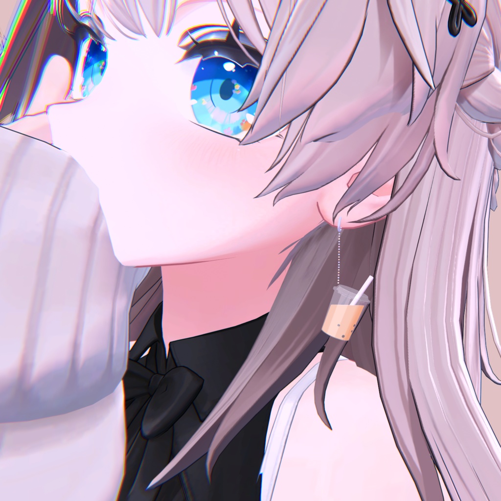 【VRC想定】タピオカイヤリング🧋|Bubble Tea Earring【PB対応】 #MAHOUNOHEYA #VRChat