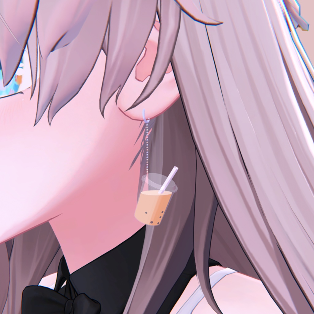 【VRC想定】タピオカイヤリング🧋|Bubble Tea Earring【PB対応】 #MAHOUNOHEYA #VRChat