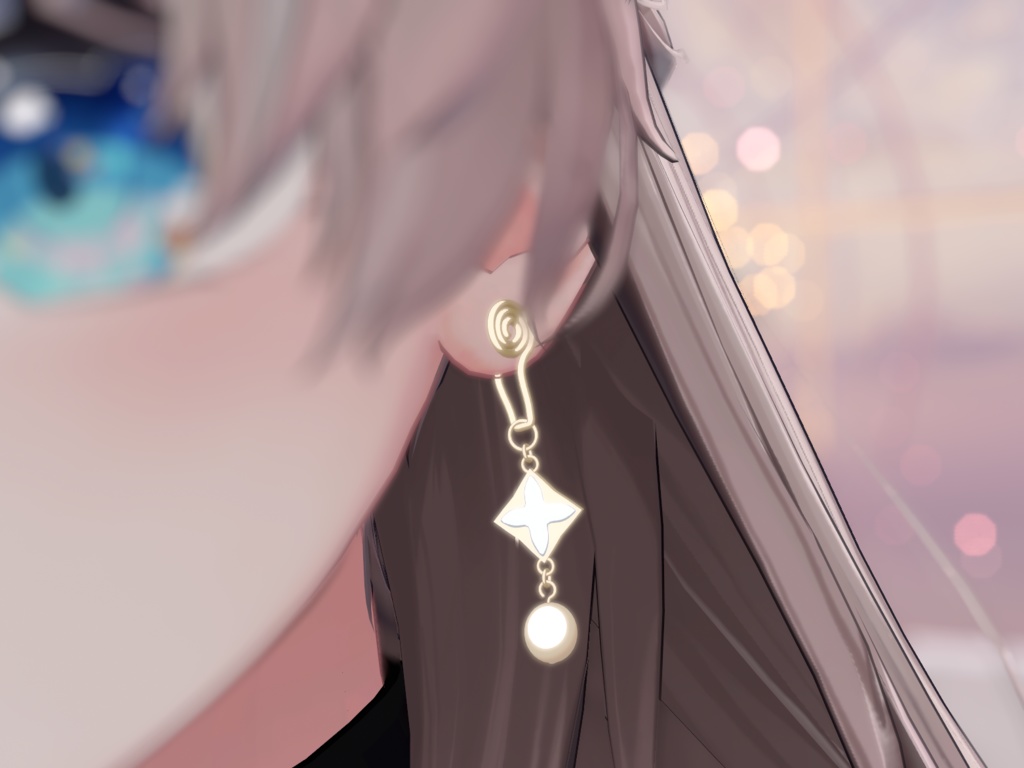 【VRC想定】蒼星の雫 イヤリング|Azure Star's Droplet (Earring)【PB対応】【バレンタインデー】 #MAHOUNOHEYA #VRChat