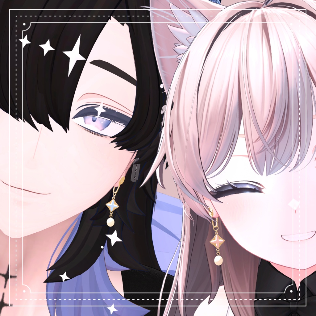 【VRC想定】蒼星の雫 イヤリング|Azure Star's Droplet (Earring)【PB対応】【バレンタインデー】 #MAHOUNOHEYA #VRChat