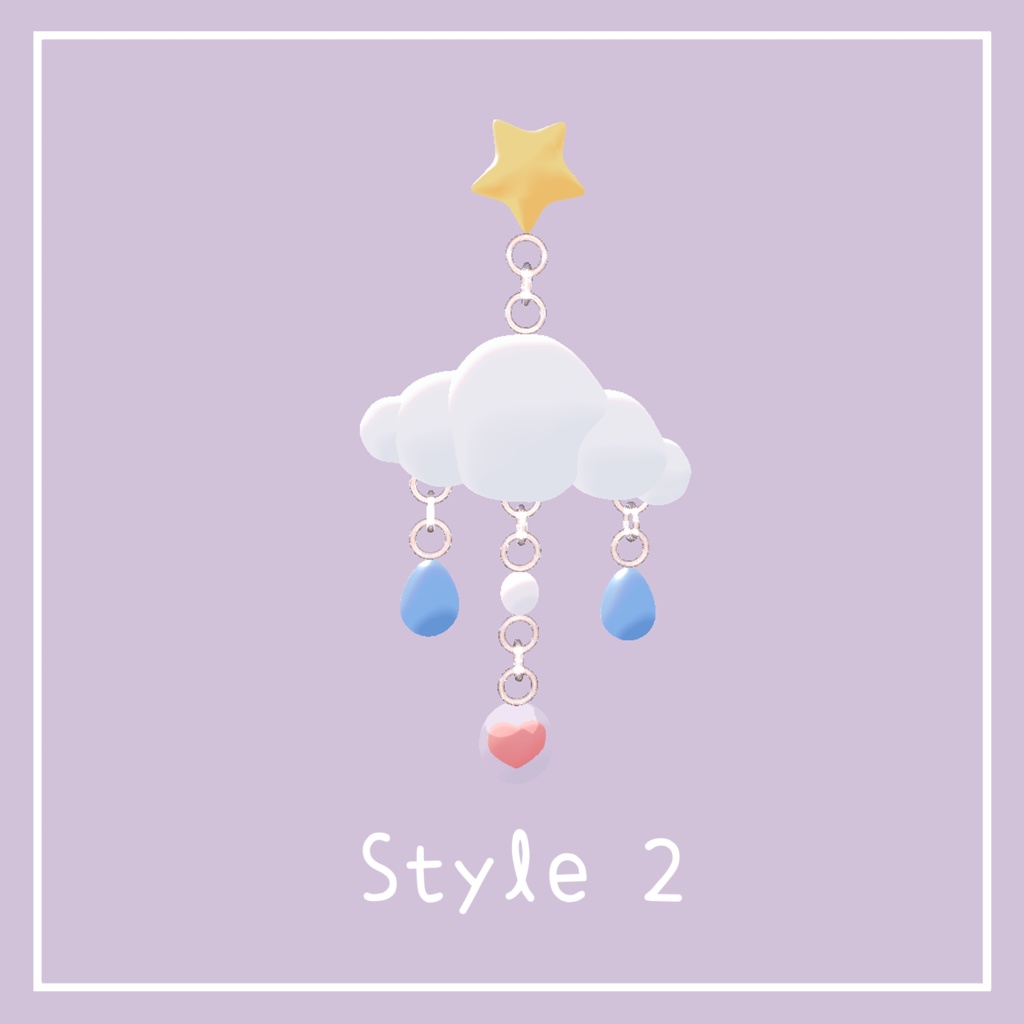 【VRC想定】そらの恋 イヤリング 2選|Sky's Love Earrings【PB対応】 #MAHOUNOHEYA #VRChat