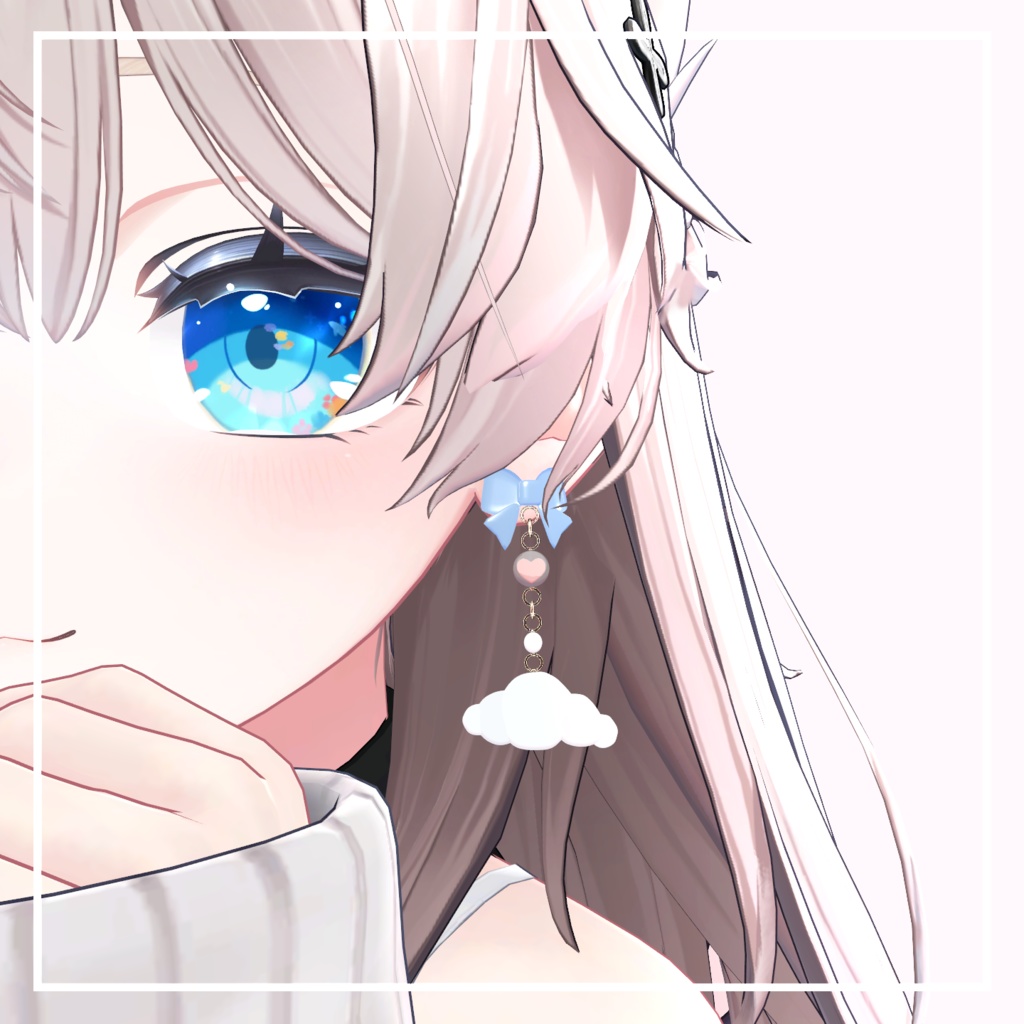 【VRC想定】そらの恋 イヤリング 2選|Sky's Love Earrings【PB対応】 #MAHOUNOHEYA #VRChat