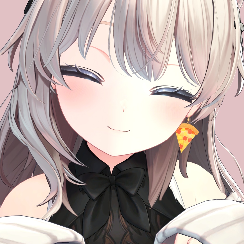 【VRC想定】ハワイアンピザのピアス【PB対応】|Hawaiian Pizza Hook Earring #MAHOUNOHEYA