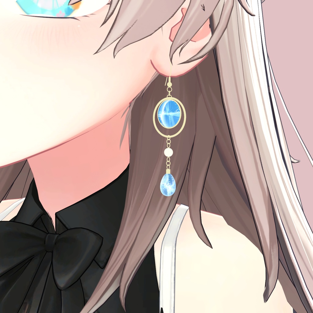 【VRC想定】魔法石イヤリング02|Mystic Gemstone Earring02【PB対応】 #MAHOUNOHEYA #VRChat