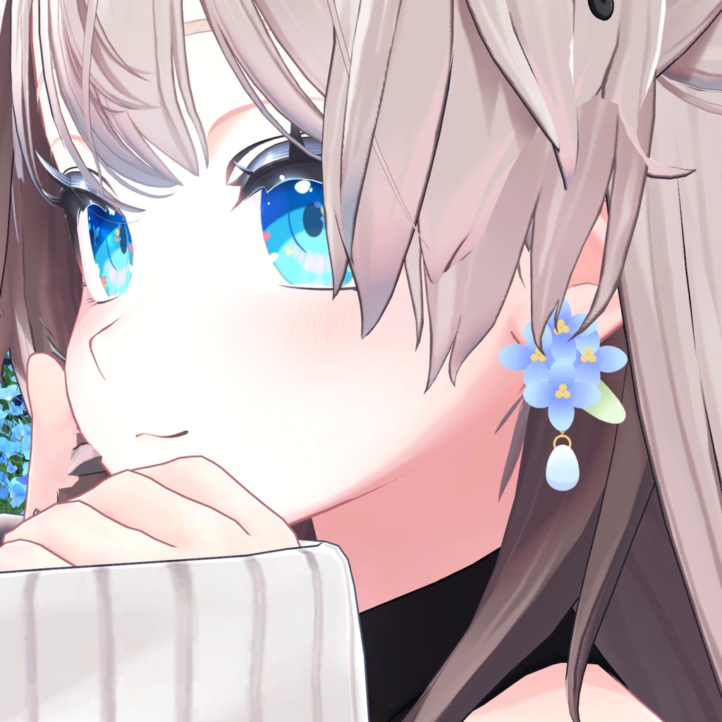 【VRC想定】そらに咲くピアス|Sky-Bloom Earring【PB対応】 #MAHOUNOHEYA