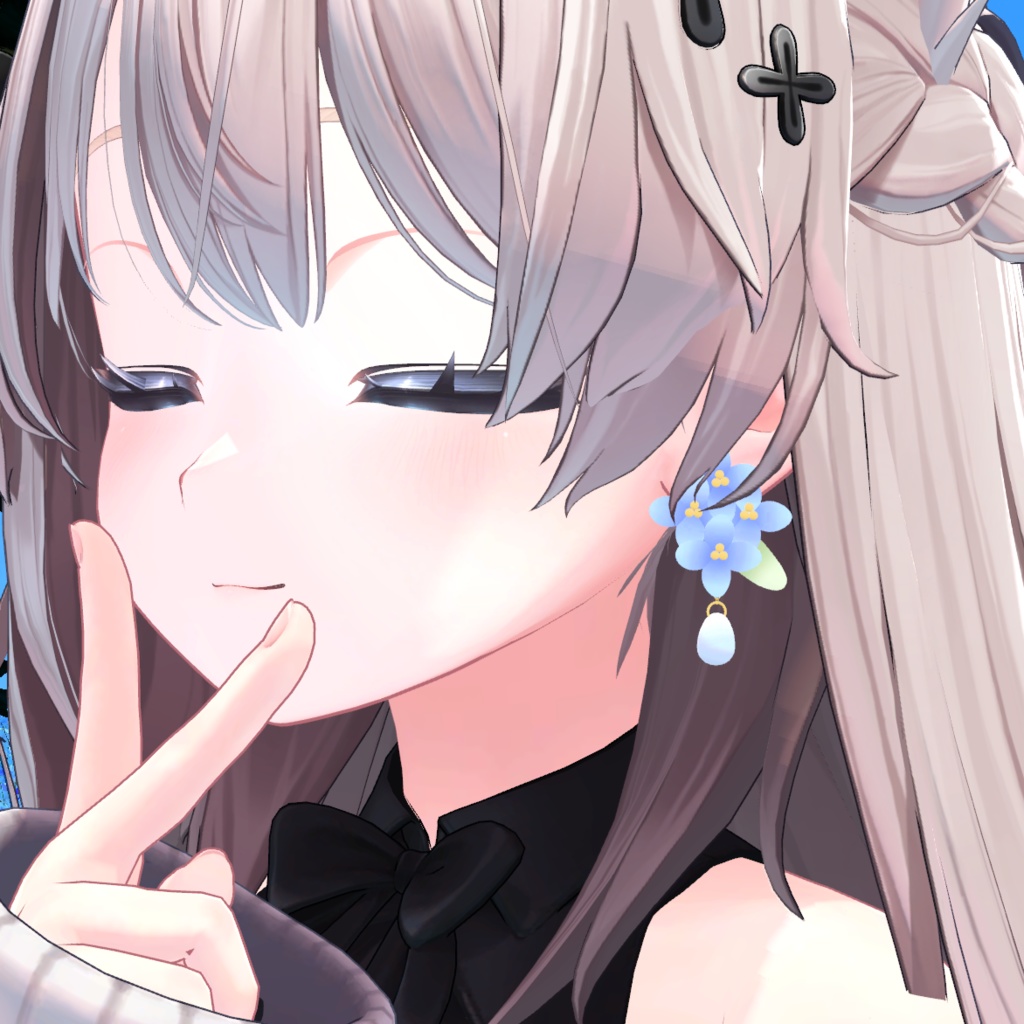 【VRC想定】そらに咲くピアス|Sky-Bloom Earring【PB対応】 #MAHOUNOHEYA