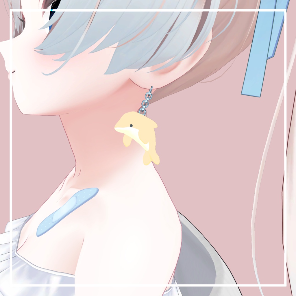 【VRC想定】Dolphin Earring【PB対応】 #MAHOUNOHEYA #VRChat