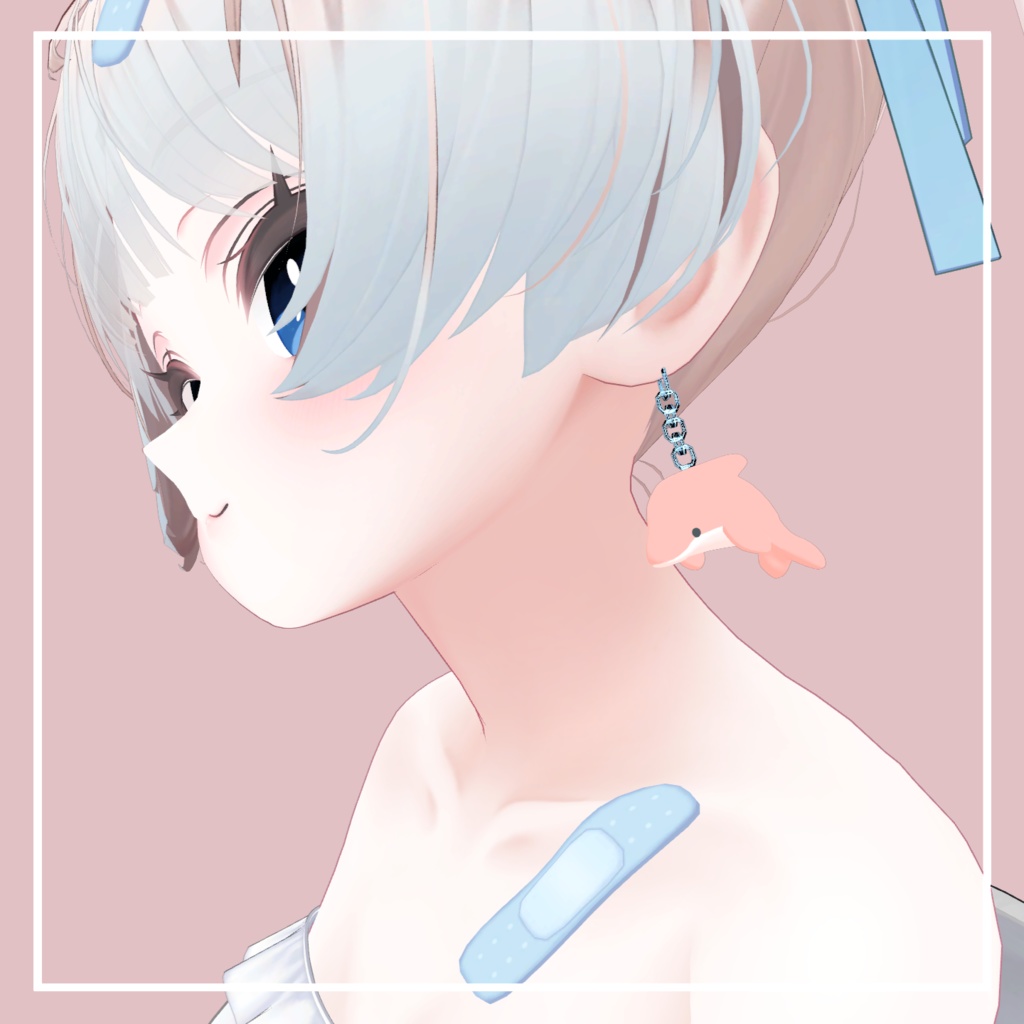 【VRC想定】Dolphin Earring【PB対応】 #MAHOUNOHEYA #VRChat