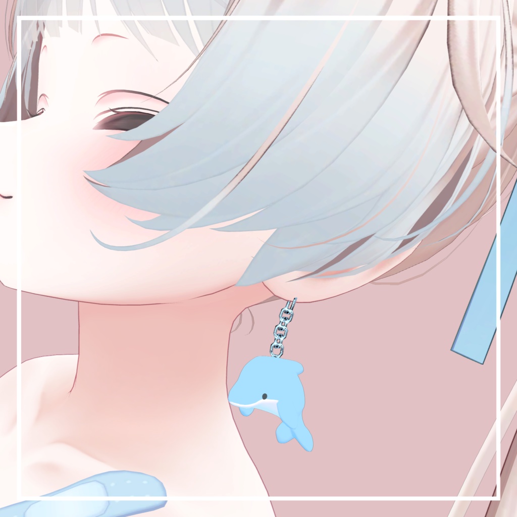 【VRC想定】Dolphin Earring【PB対応】 #MAHOUNOHEYA #VRChat