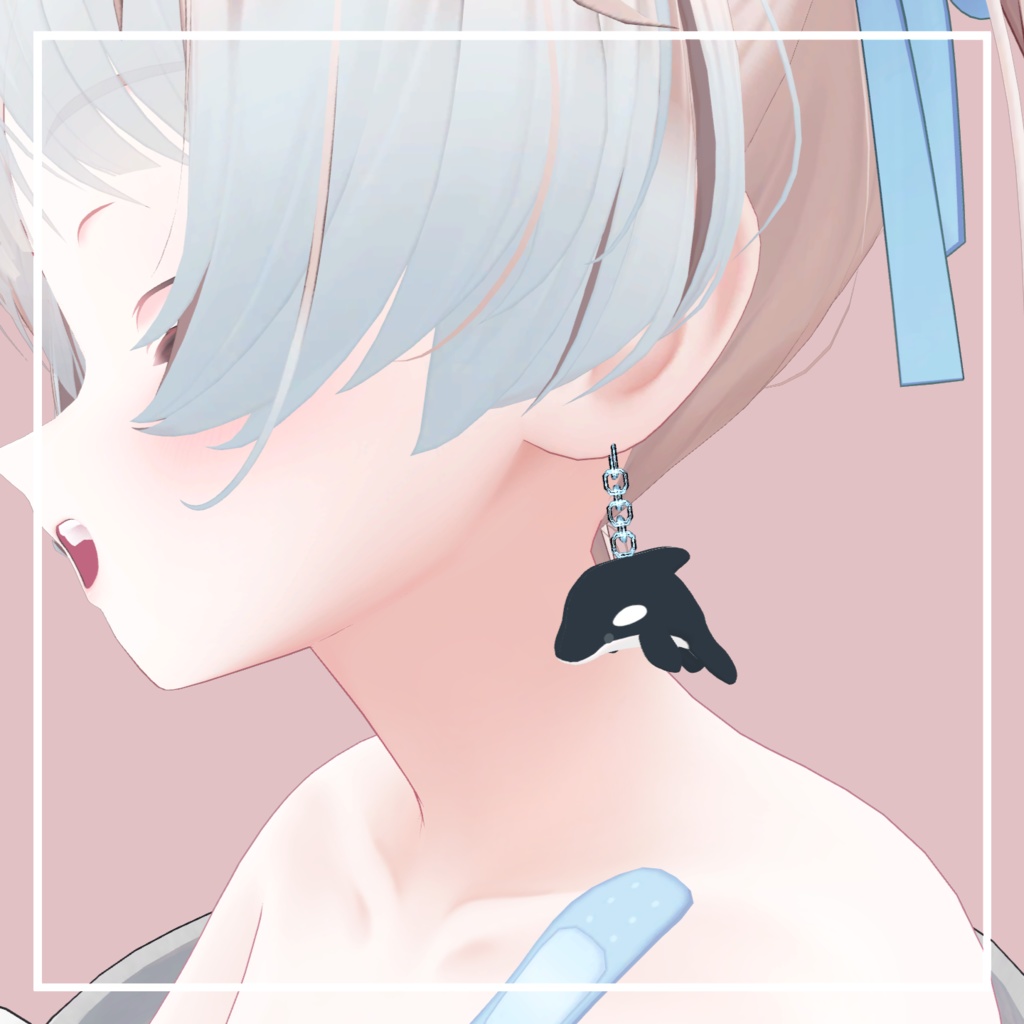【VRC想定】Dolphin Earring【PB対応】 #MAHOUNOHEYA #VRChat