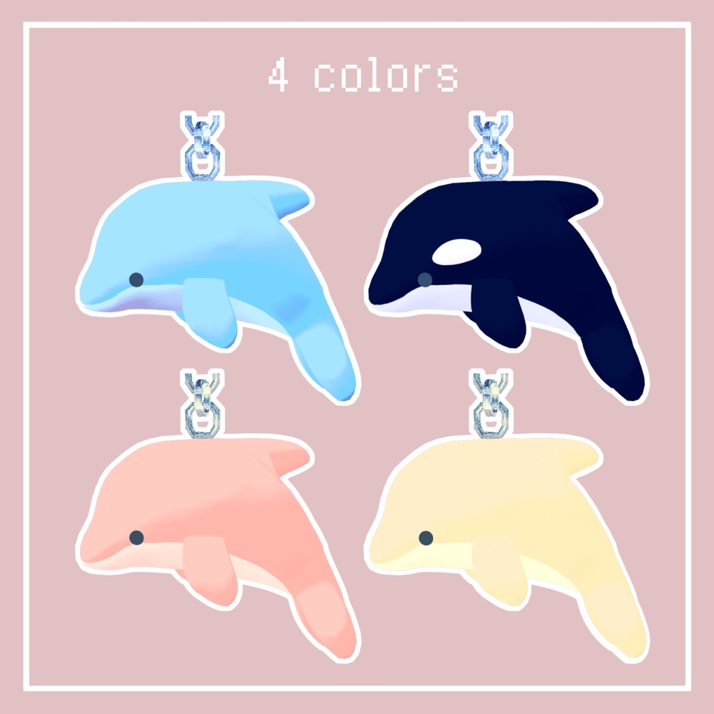 【VRC想定】Dolphin Earring【PB対応】 #MAHOUNOHEYA #VRChat
