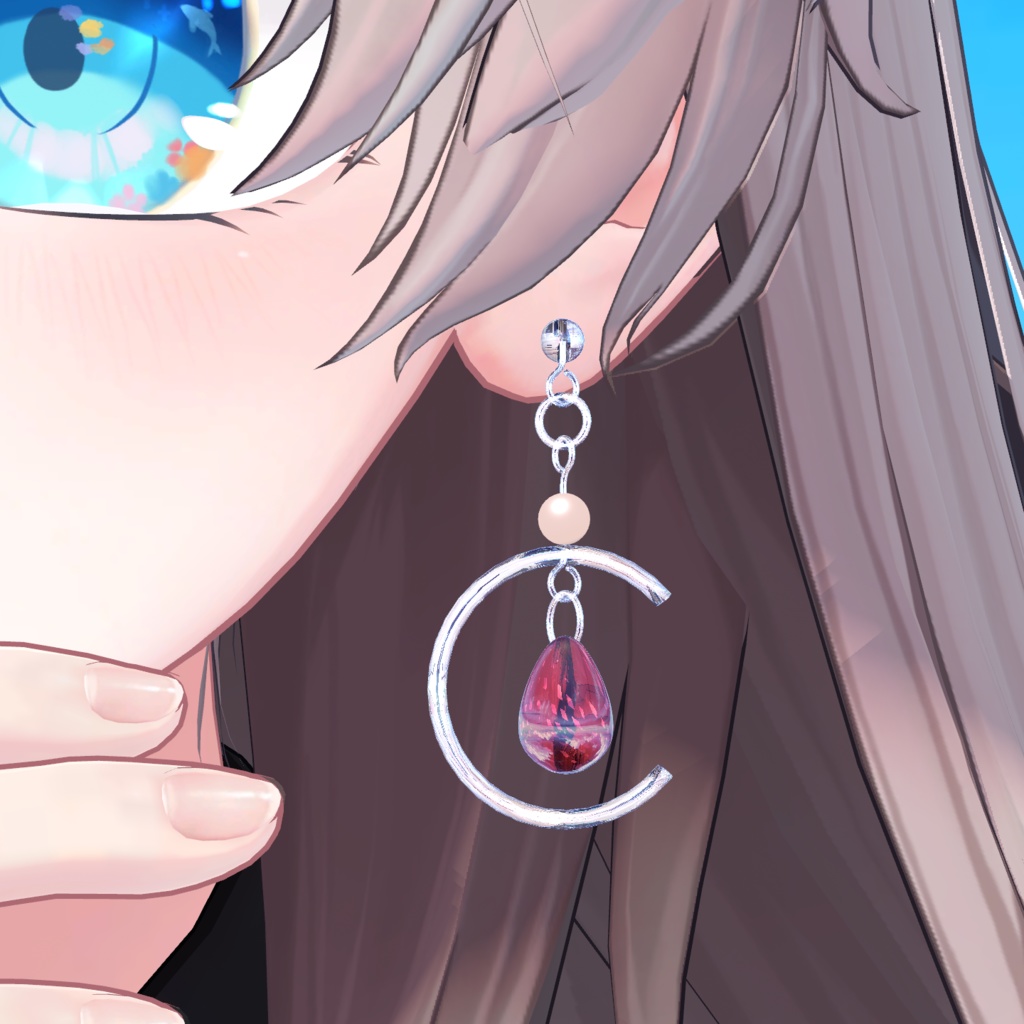 【VRC想定】魔法石イヤリング|Mystic Gemstone Earring【PB対応】 #MAHOUNOHEYA #VRChat