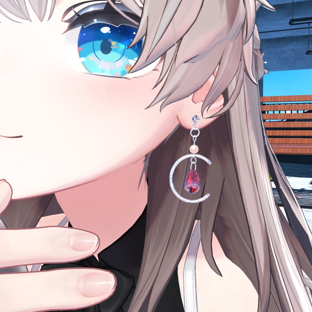 【VRC想定】魔法石イヤリング|Mystic Gemstone Earring【PB対応】 #MAHOUNOHEYA #VRChat