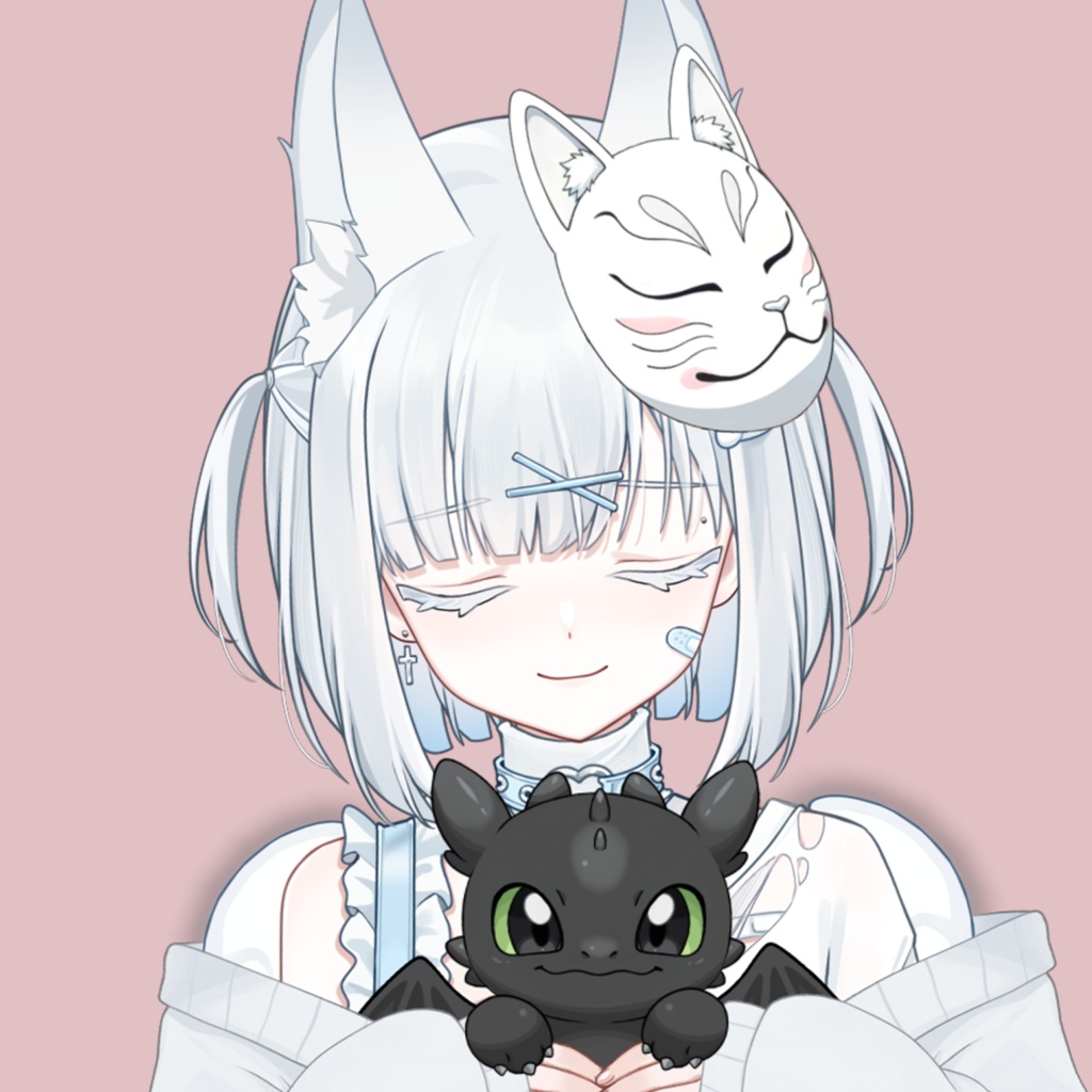 【動く!Live2Dアイテム】Kitsune Mask 狐面-Vtuber配信素材 |#MAHOUNOHEYA きつね面