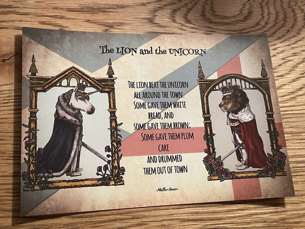 【ポストカード】ライオンとユニコーン