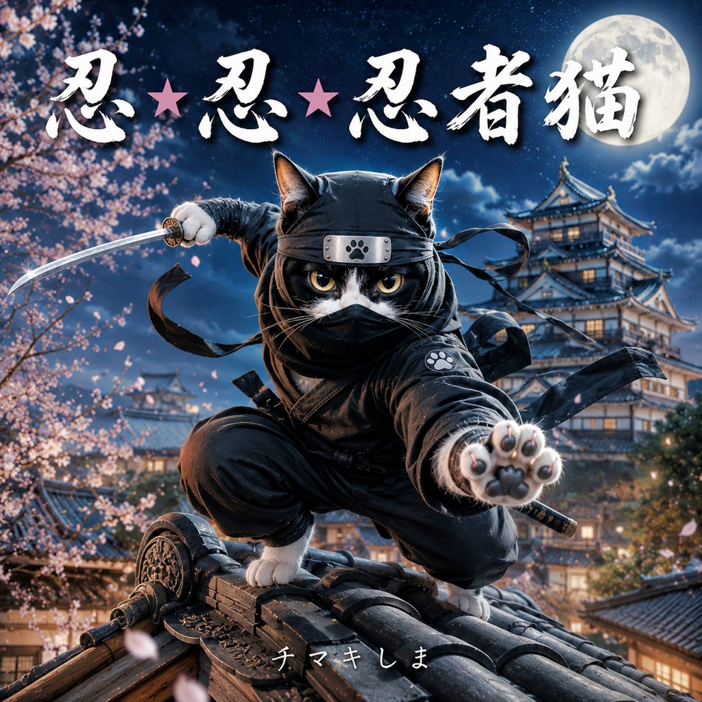 【Free DL】忍★忍★忍者猫