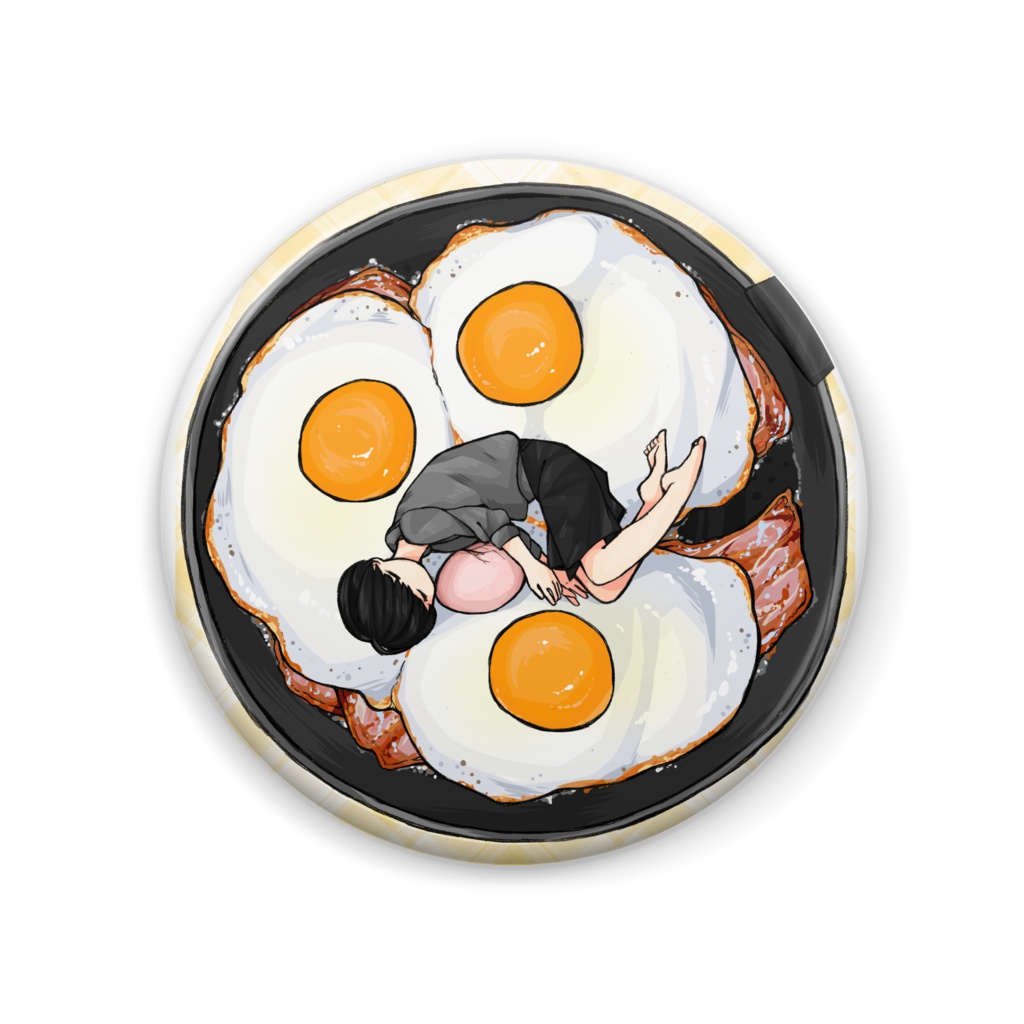 「ゆめたまご」　缶バッジ