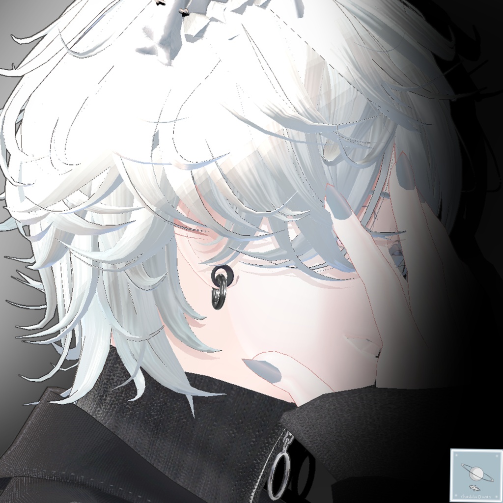 【斑霞-Hanka-くん対応】ホール・トンネルピアスと揺れるリング両耳セット 【色の組み合わせ16万通り以上】BodyPiasu+RingMM