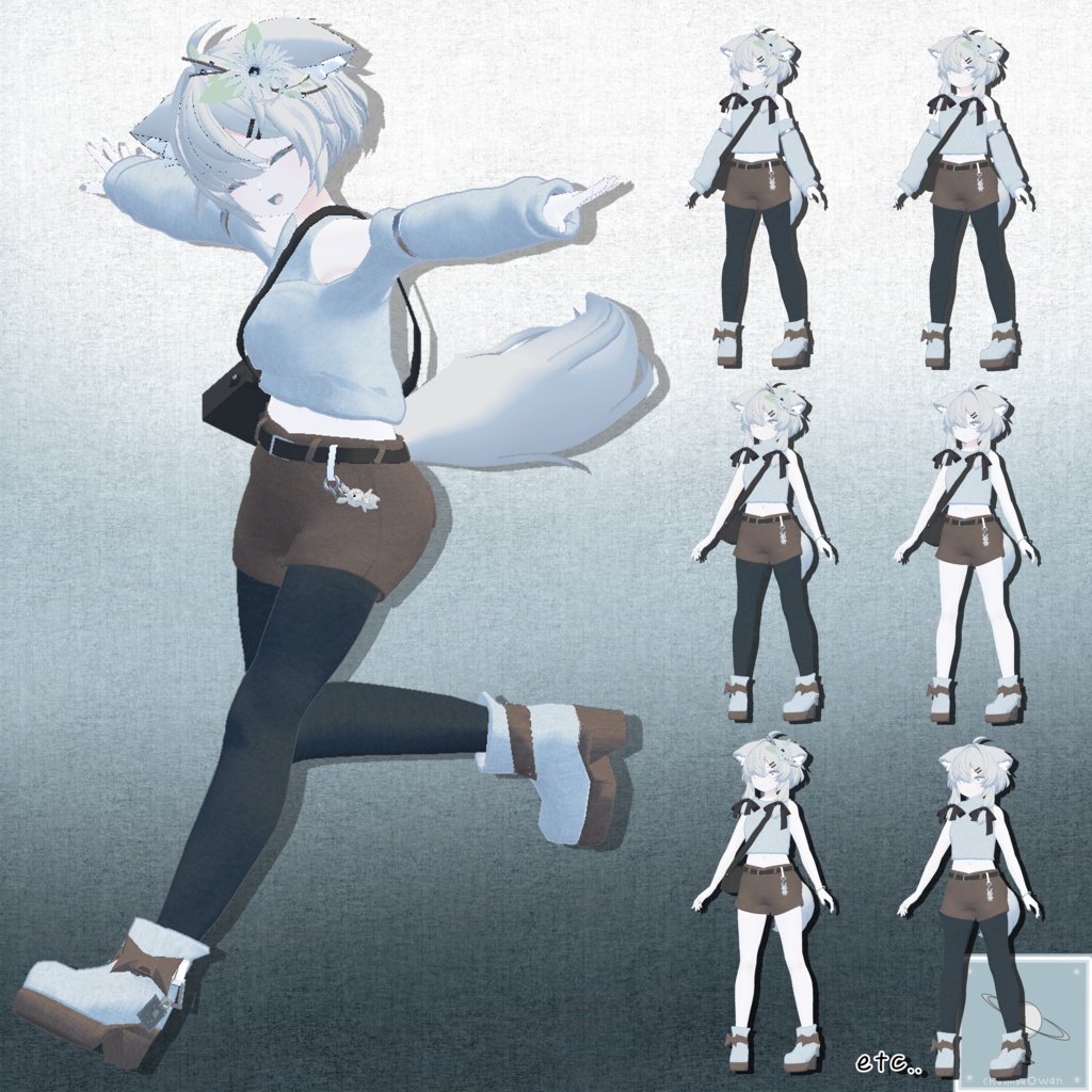 ✨【GW&100人目前記念】フォロワー99人感謝セール実施中!✨【真冬ちゃん対応衣装】NubesYFlores -雲と花- 【簡単ポン置き導入】