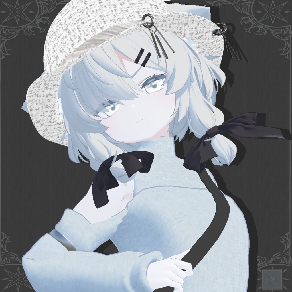 【真冬ちゃん対応】ゆれるアクセサリー付帽子【簡単ポン置き】