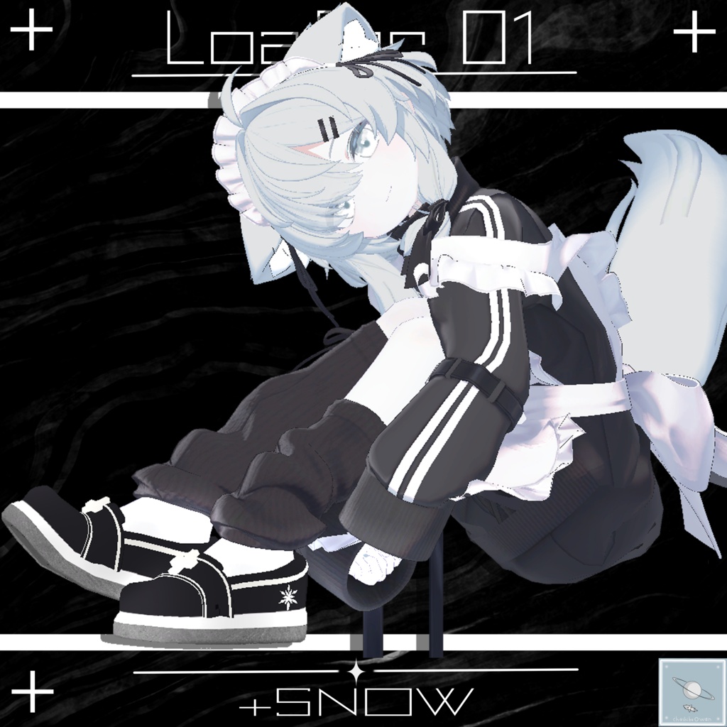 【真冬ちゃん対応】ローファー +SNOW 【簡単ポン置き】