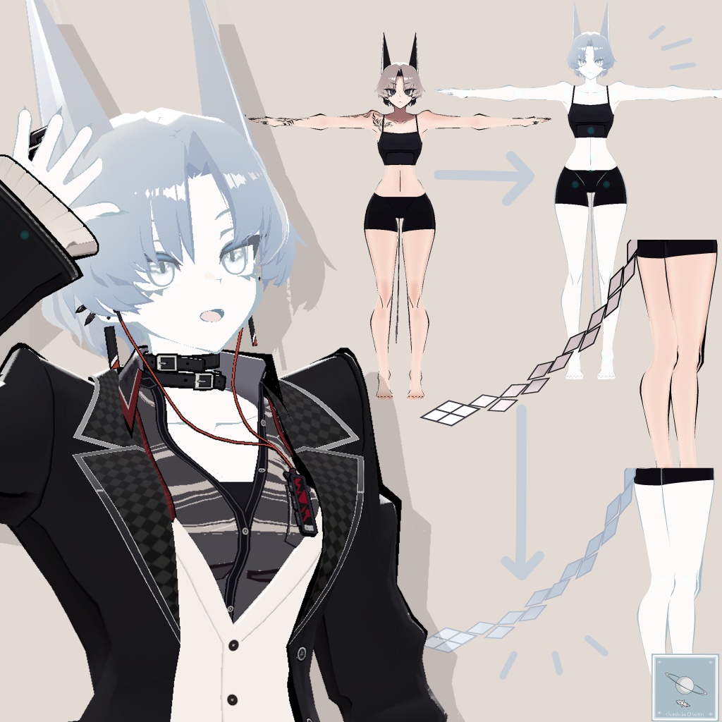 ☁【SIUSIUちゃん用】雲の瞳テクスチャーセット☁Cloudy Eyes & body & Nail & Hair texture ☁テクスチャーセット