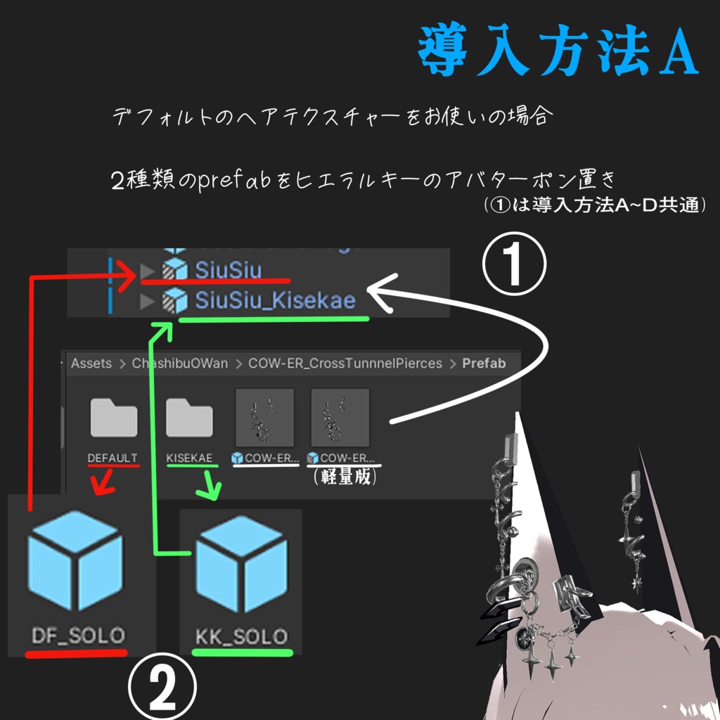 【SIUSIUちゃん用】クロストンネルピアス