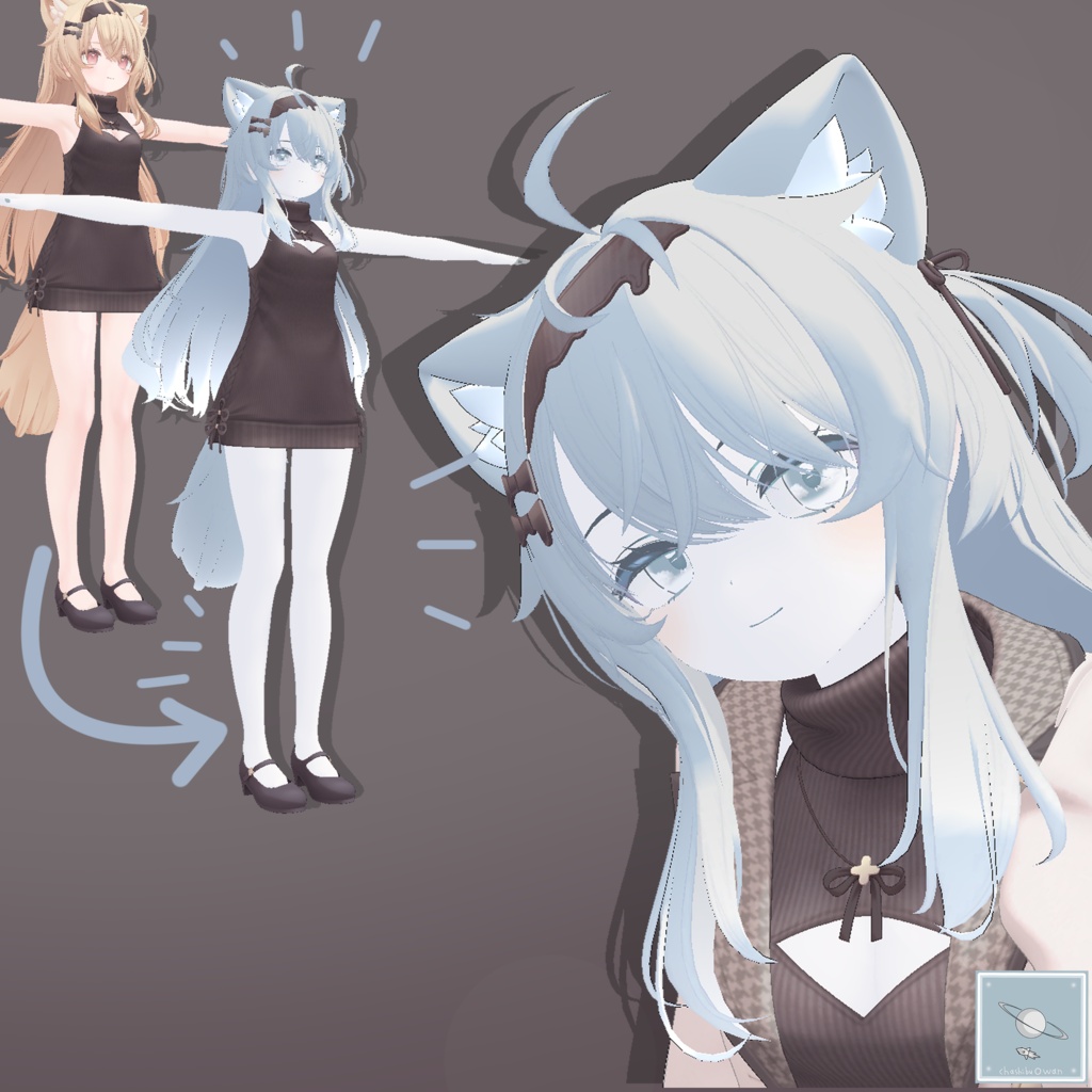 【エク-Eku-ちゃん】雲の瞳テクスチャーセット☁Cloudy Eyes & body & Nail & Hair texture ☁テクスチャーセット