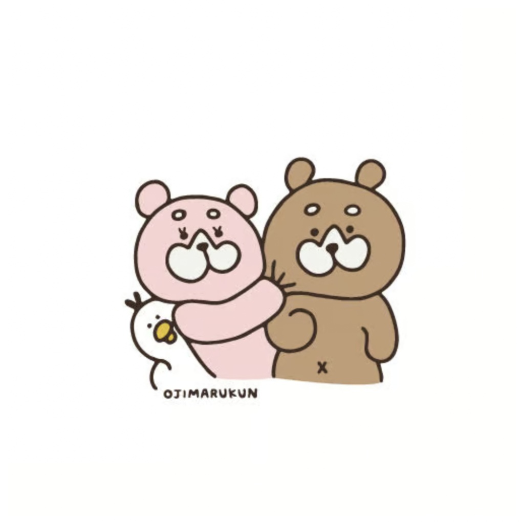 ステッカー【おじまるくんとおじみちゃんver】