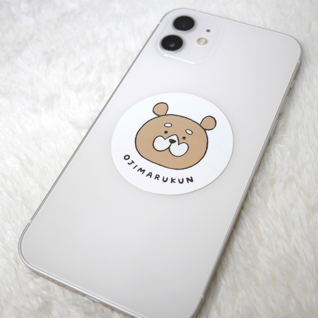 耐水ステッカー【まるいおじまるくん】
