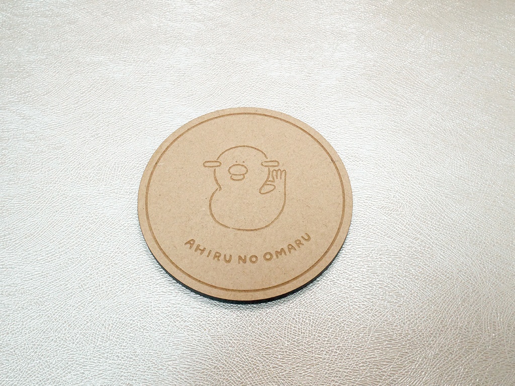 おじまるくん木製コースター