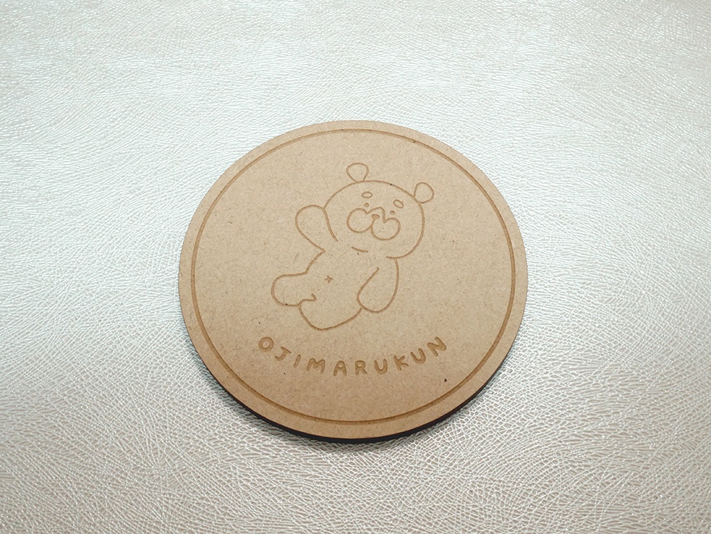 おじまるくん木製コースター